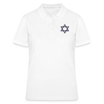 Davidstern - Frauen Polo Shirt - Weiß - Vorne - Ailine (174cm)