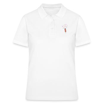 Confettis colorés - Polo Femme - blanc - Devant - Ailine (174cm)