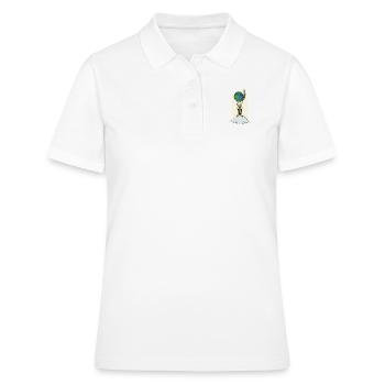 Wissenschaft Globaler Galgen - Frauen Polo Shirt - Weiß - Vorne - Ailine (174cm)