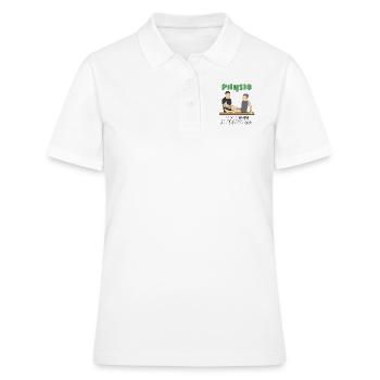 PHYSIO MANCHE MEINEN SUPERHELDEN - Frauen Polo Shirt - Weiß - Vorne - Ailine (174cm)