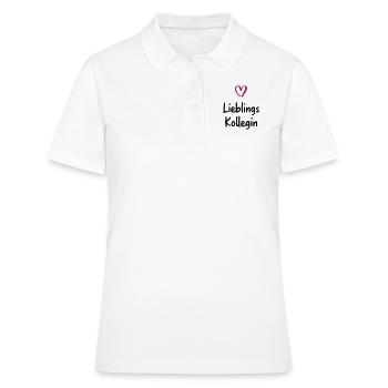 Lieblingskollegin - Frauen Polo Shirt - Weiß - Vorne - Ailine (174cm)