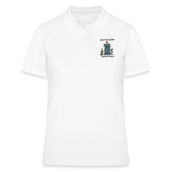 nicht mein Kater - nicht mein Bier - Frauen Polo Shirt - Weiß - Vorne - Ailine (174cm)