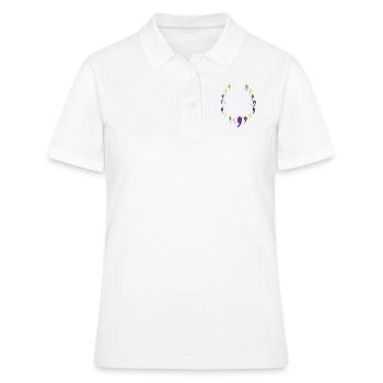 Collier avec message d'amour. - Polo Femme - blanc - Devant - Ailine (174cm)