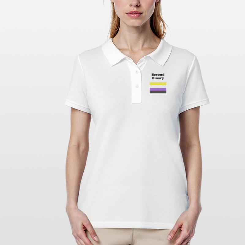 Non Binary Flag Beyond Binary Women's Polo Shirt