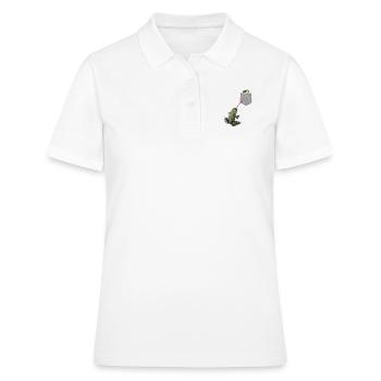 Langue de grenouille atteignant le têtard dans votre poche - Polo Femme - blanc - Devant - Ailine (174cm)