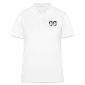 Anzahl 00 USA - Frauen Polo Shirt - Weiß - Vorne - Ailine (174cm)