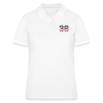 Nummer 36 USA - Frauen Polo Shirt - Weiß - Vorne - Ailine (174cm)