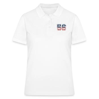 Nummer 56 USA - Frauen Polo Shirt - Weiß - Vorne - Ailine (174cm)