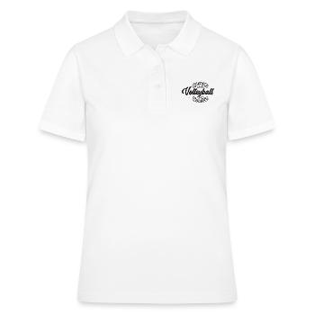 Loving Volleyball Girl Power I Spruch Logo Mädchen - Frauen Polo Shirt - Weiß - Vorne - Ailine (174cm)