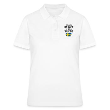 Ich kann nicht in Schweden bar sein - Frauen Polo Shirt - Weiß - Vorne - Ailine (174cm)
