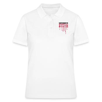 gouttes de sang cool spray graffiti timbre baiser le - Polo Femme - blanc - Devant - Ailine (174cm)