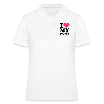 Pony - Frauen Polo Shirt - Weiß - Vorne - Ailine (174cm)