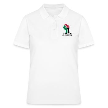 dessin palestinen symbole drapeau palestine - Polo Femme - blanc - Devant - Ailine (174cm)
