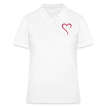 Tourbillons de coeur / tourbillons de coeur (1c) - Polo Femme - blanc - Devant - Ailine (174cm)