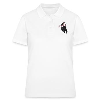 Grim Reaper - Halloween - Women's Polo Shirt - white - Front - Ailine (174cm)