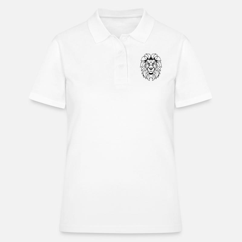 Dessin de polygone de lion - Polo Femme - blanc