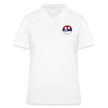 Countryball pays Patrie Serbie - Polo Femme - blanc - Devant - Ailine (174cm)