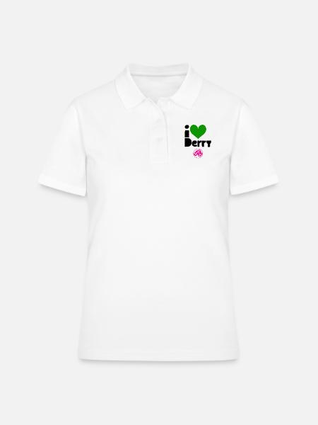Derry - Frauen Polo Shirt - Weiß