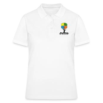 geocache geocacher symbole chasse au trésor dans la forêt - Polo Femme - blanc - Devant - Ailine (174cm)
