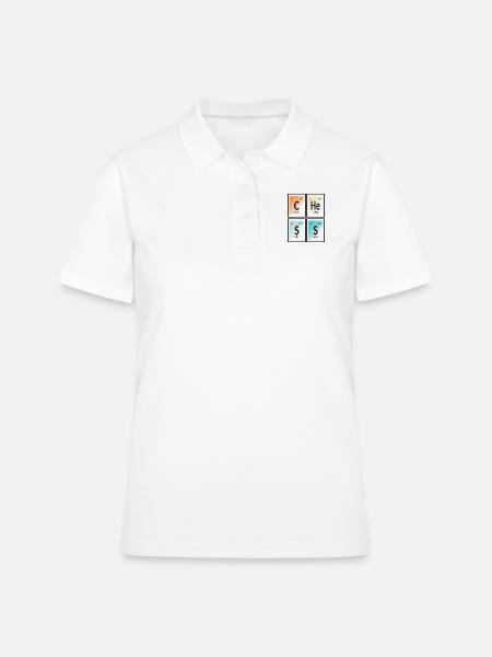 Schach | Periodensystem der Elemente - Frauen Polo Shirt - Weiß