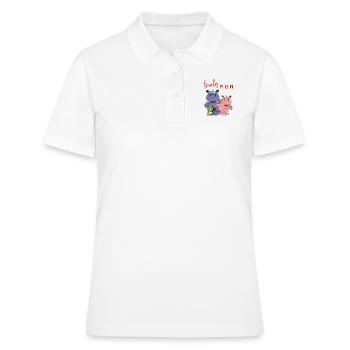Lovely mom Hippo Nilpferde Alleinerziehend Mutter - Frauen Polo Shirt - Weiß - Vorne - Ailine (174cm)