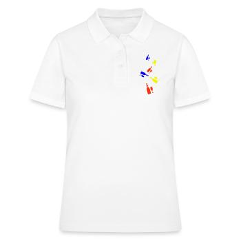 Symbole du vin rouge - Polo Femme - blanc - Devant - Ailine (174cm)