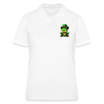 Der magische Sankt Patrick Tag Frosch - Frauen Polo Shirt - Weiß - Vorne - Ailine (174cm)