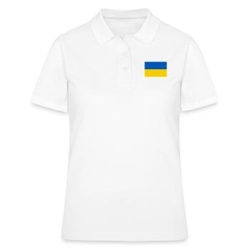 Drapeau de l’Ukraine - Polo Femme - blanc - Devant - Ailine (174cm)