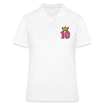 Couronne à 10 chiffres - Polo Femme - blanc - Devant - Ailine (174cm)