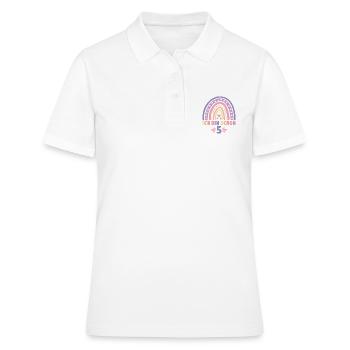 Ich bin schon 5 - 5 Geburtstag Mädchen Geschenk - Frauen Polo Shirt - Weiß - Vorne - Ailine (174cm)