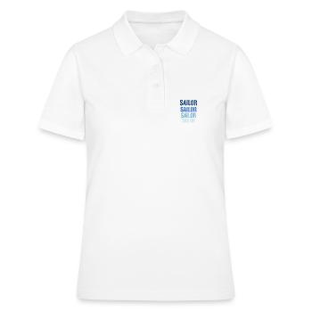 Sailor Sea - Segelboot - Frauen Polo Shirt - Weiß - Vorne - Ailine (174cm)