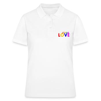 Love is love - Polo Femme - blanc - Devant - Ailine (174cm)