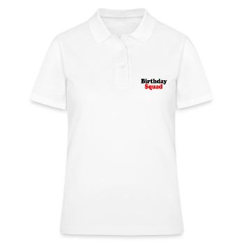 Birthday squad - Polo Femme - blanc - Devant - Ailine (174cm)