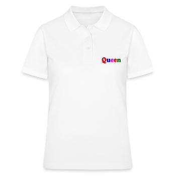 QUEEN - Frauen Polo Shirt - Weiß - Vorne - Ailine (174cm)