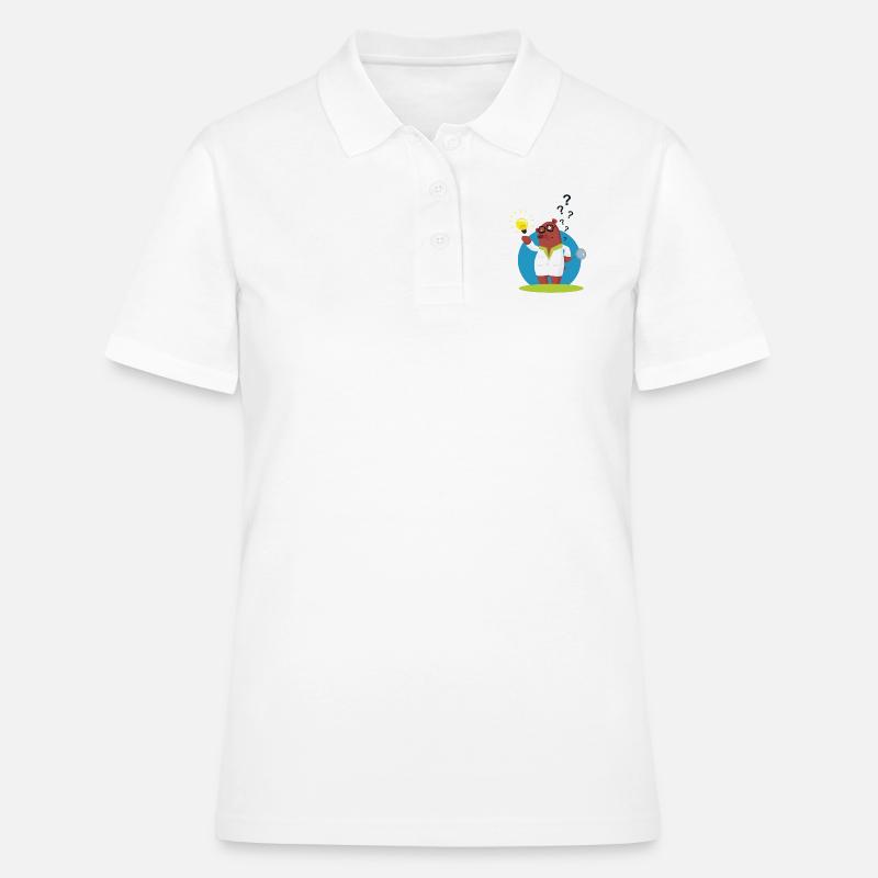 Explainer bear - Women's Polo Shirt - white