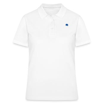 Elephant bleu - bleu éléphant - Polo Femme - blanc - Devant - Ailine (174cm)