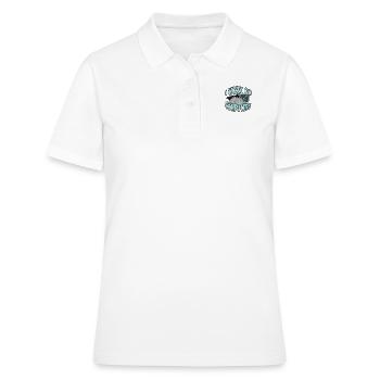 ICH ARBEITE AN COMPUTERN - Cat und Computer - Technik - Frauen Polo Shirt - Weiß - Vorne - Ailine (174cm)