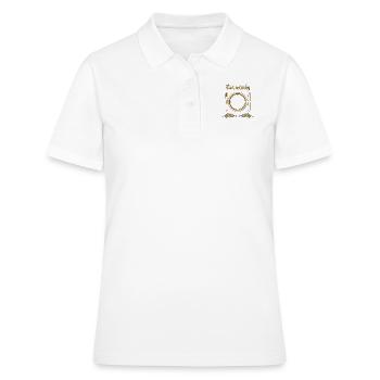 TELLER BESTECK Eat wisely - Frauen Polo Shirt - Weiß - Vorne - Ailine (174cm)