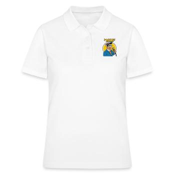 MAN MICROPHONE POETRY SLAM - Women's Polo Shirt - white - Front - Ailine (174cm)