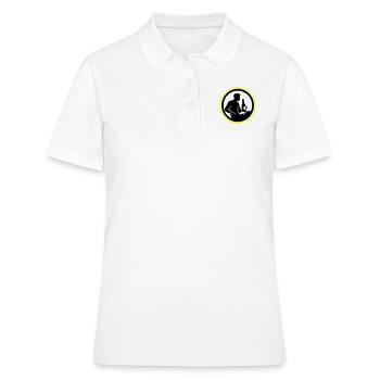 Bottle of Beer Drinking Silhouette - Women's Polo Shirt - white - Front - Ailine (174cm)
