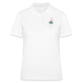 flower woman4 - Women's Polo Shirt - white - Front - Ailine (174cm)