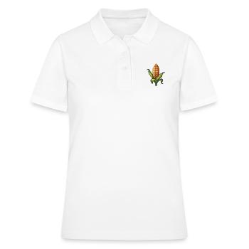 Joueur de pixels de maïs - Polo Femme - blanc - Devant - Ailine (174cm)