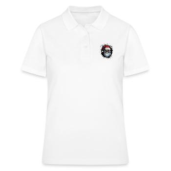 Père Noël Crâne Père Noël Père Noël - Polo Femme - blanc - Devant - Ailine (174cm)