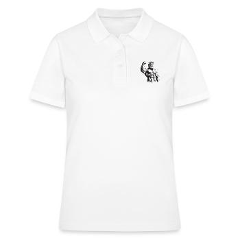 Combattant grec - Polo Femme - blanc - Devant - Ailine (174cm)