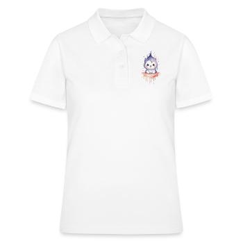 Charmant animal kawaii aquarelle - Polo Femme - blanc - Devant - Ailine (174cm)