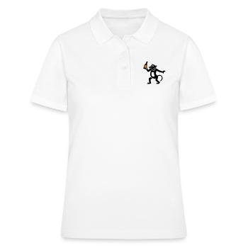Affe Bier Witzig - Frauen Polo Shirt - Weiß - Vorne - Ailine (174cm)