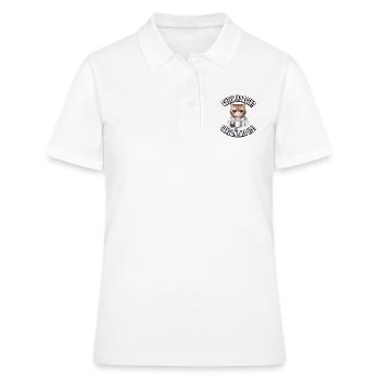 Bonjour? Glace très mince - Polo Femme - blanc - Devant - Ailine (174cm)
