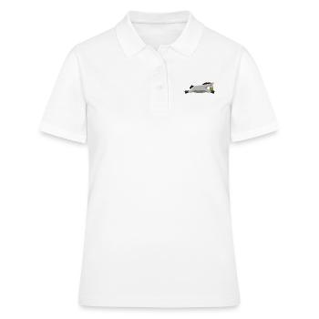 pferd schlapp platt burnout minimalistisch - Frauen Polo Shirt - Weiß - Vorne - Ailine (174cm)
