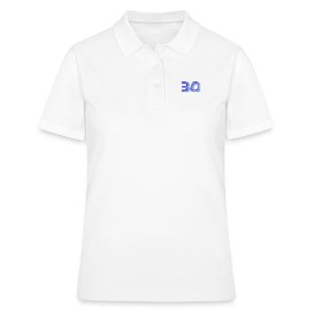 30. 30 YEARS. 30th ANNIVERSARY. 30 YEARS ANNIVERSARY. - Women's Polo Shirt - white - Front - Ailine (174cm)