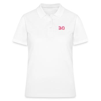30. 30 YEARS. 30th ANNIVERSARY. 30 YEARS ANNIVERSARY. - Women's Polo Shirt - white - Front - Ailine (174cm)